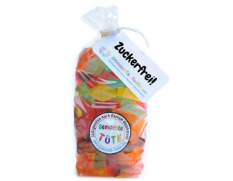 Bunte Tüte ohne Zucker
