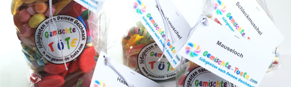 Eigene Fruchtgummi Mischung benennen und als Gruß verschenken